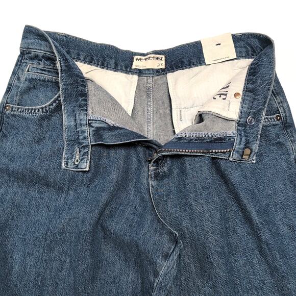 We The Free People Sheridan Denim Trouser Wide Leg Jeans Womens Size 28 NEW - Picture 6 of 15